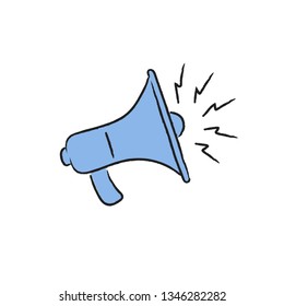 megaphone doodle illustration
