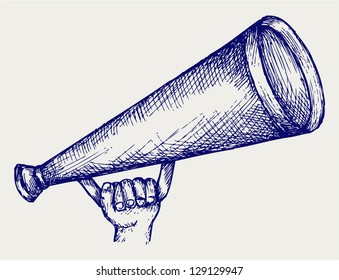 Megaphone. Doodle style