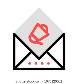  megaphone envelope letter   
