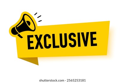 Megaphone with exclusive speech bubble. Loudspeaker. Banner for business, marketing and advertising. Vector illustration