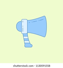 megaphone field outline icon. Element of elections icon for mobile concept and web apps. Field outline megaphone icon can be used for web and mobile on colored background