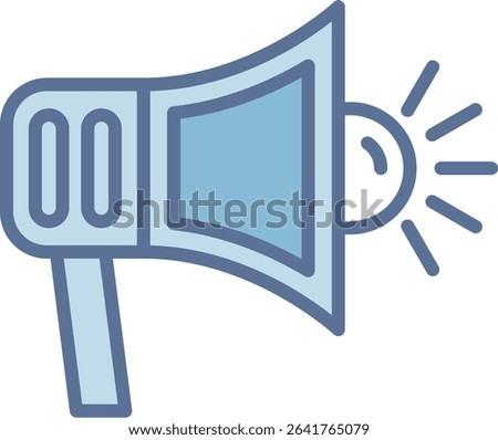 Megaphone Filled Blue Tone Icon