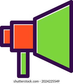 Megaphone Filled Vector Icon Design

