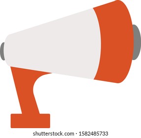 Megaphone firefighter vector. Fireman illustration. 