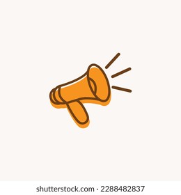 megaphone flat design icon logo