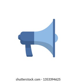 Megaphone flat design illustration, loud speaker vector icon