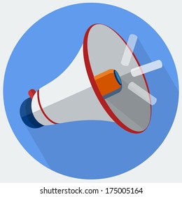 Megaphone flat icon 