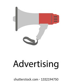 Megaphone flat icon design 