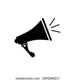 Diseño de icono plano Megaphone aislado en fondo blanco