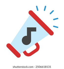 Megaphone Flat Icon Design For Personal nad Commercial Use