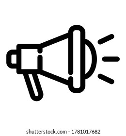 Megaphone Flat Icon Isolated On White Background