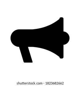 Megaphone flat icon isolated on white background. Speaker symbol. Loudspeaker vector illustration