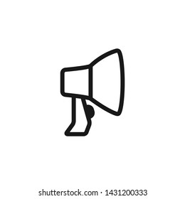 Megaphone Flat Icon Logo Vector