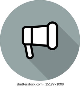 Megaphone flat icon. Loud speaker or bullhorn symbol. Vector illustration.