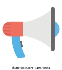 
Megaphone, flat icon loudspeaker
