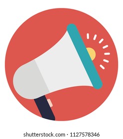Megaphone, flat icon loudspeaker