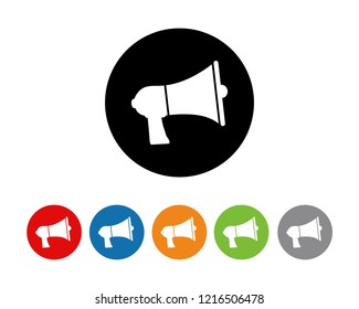 Megaphone Flat Icon, promote icon symbol vector