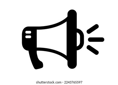 Megaphone flat icon, Speaker vector illustraion. 