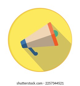 Estilo de icono plano Megaphone para gráficos, sitios web, móviles e impresos, medios, concepto de marketing. EPS vectorial 10
