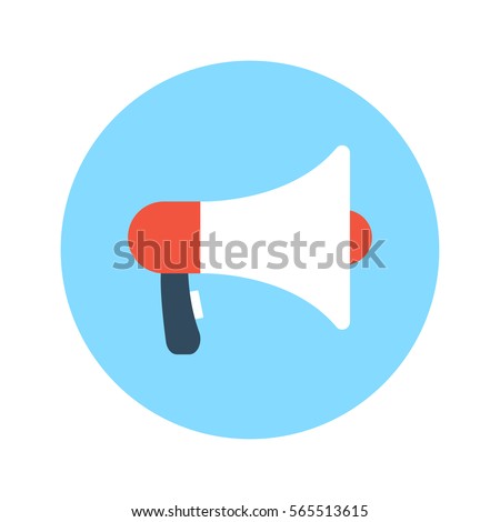 Megaphone flat icon vector