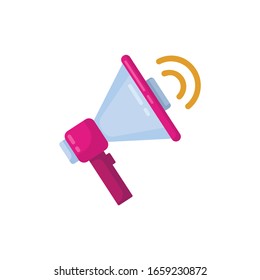 megaphone flat icon. vector illustration