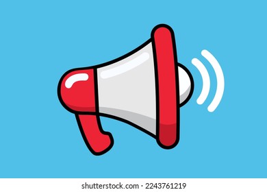 Megaphone flat icon .Vector illustration.
