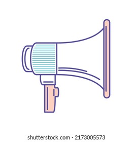 megaphone flat icon vector isolated