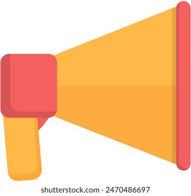 Megaphone flat illustration isolated on white background.