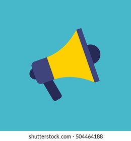 megaphone flat isolated icon vector illustration design
