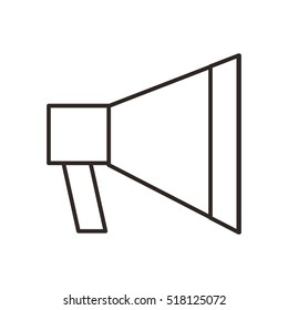 megaphone flat line icon vector illustration design