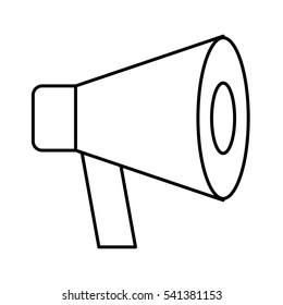 megaphone flat line icon vector illustration design