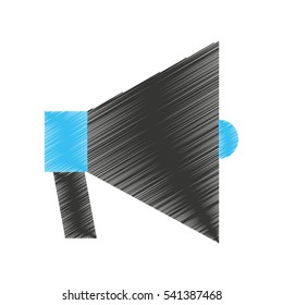 megaphone flat line icon vector illustration design