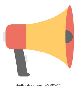 
Megaphone flat style icon 
