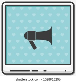 Megaphone flat vector icon.