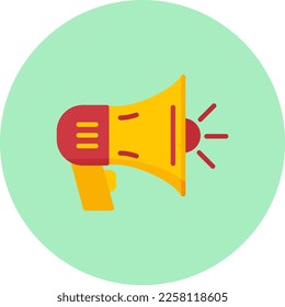Megaphone Flat Vector Icon Design