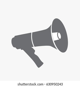 Megaphone Flat Web Mobile Icon. Vector Illustration EPS10