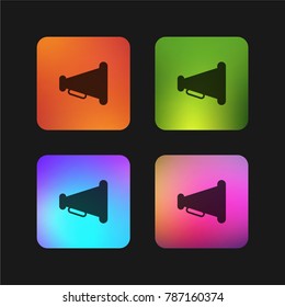 Megaphone four color gradient app icon design