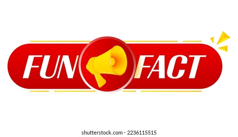 Megaphone with fun fact on white background. Megaphone banner. Web design. Vector
