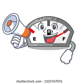 With megaphone gasoline indicator in the character shape