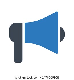 megaphone glyph colour vector icon