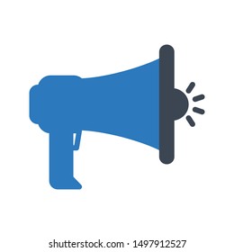 megaphone glyph colour vector icon