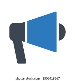 megaphone glyph colour vector icon