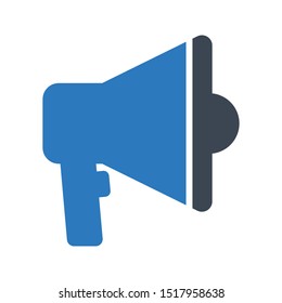 megaphone glyph colour vector icon