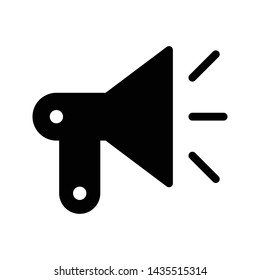 megaphone glyph flat vector icon