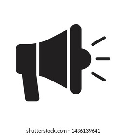 megaphone glyph flat vector icon