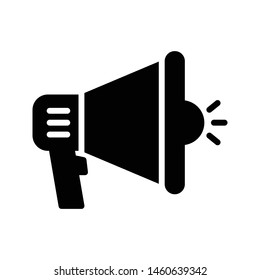 megaphone glyph flat vector icon