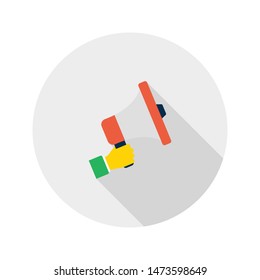 megaphone glyph flat vector icon