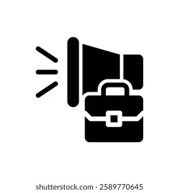 Megaphone Glyph Icon. Megaphone Icon