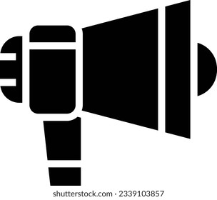 Megaphone Glyph Icon - Single Icon, Vector