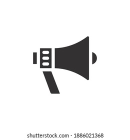 Megaphone glyph icon for web template and app. Vector illustration. design on white background. EPS 10